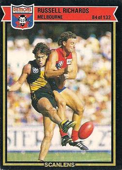 1987 Scanlens VFL #84 Russell Richards Front